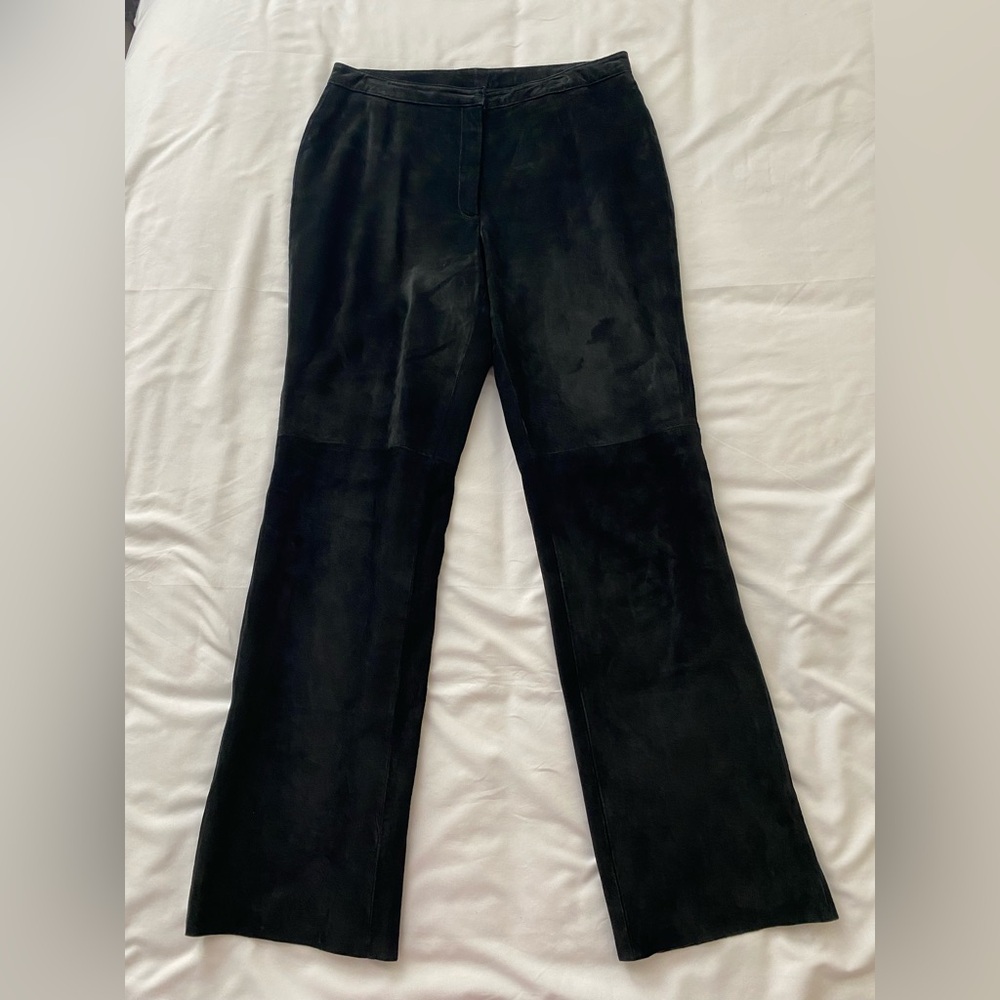 INC Black Leather Pants. Size 12 - Picture 1 of 7